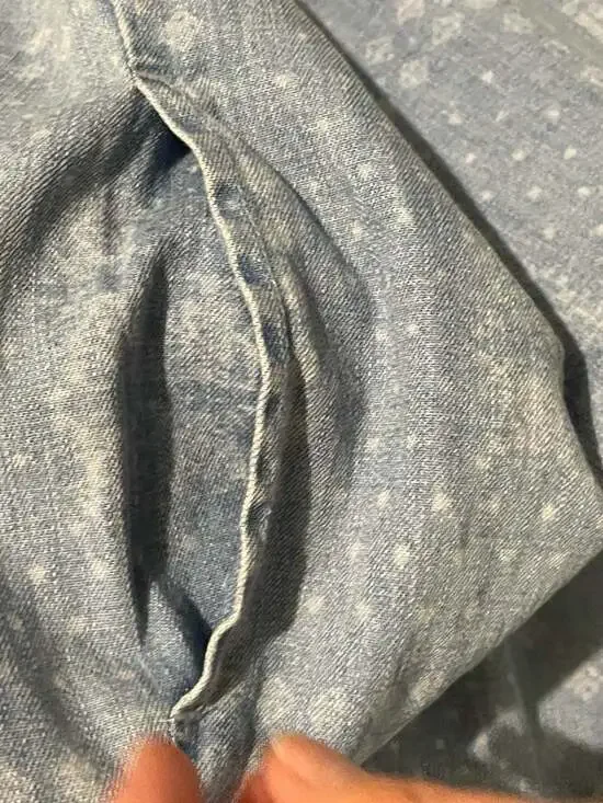 Gap 1969 Denim Bandana Print Short Sleeve Shirtdress with Pockets Sz S - Picture 6 of 7